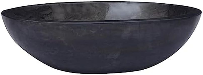 vidaXL Handmade Marble Sink in Elegant Black, Sturdy and Clean Design, No-Assembly Required, Perfect for Any Interior Style, Dimensions: 53x40x15 cm