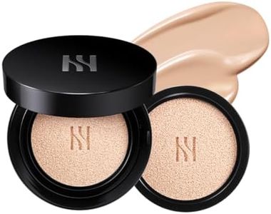 Black Cushion Foundation 25N1 Amber, Full Coverage, Matte Finish, 15g + 15g Refill Set for Hera