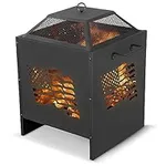 Fire Pit 21 Inches | Fire Pits & Outdoor Fireplaces Outdoor Firepits for Outside Backyard Patio Garden Fireplace for Camping and Outdoor Heating FIREPITUSA42