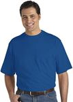 Harbor Bay by DXL Men's Big and Tall Moisture-Wicking Pocket T-Shirt Nautical Blue 5XLT