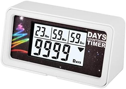 NInE-ROnG Backlight Digital 9,999 Days Countdown Timer Large LCD Display Count Down for Retirement Wedding Holiday Christmas Event Classroom Cruise (WT)