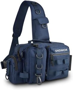 SNDMOR Bolsa de Pesca, Mochila de Pesca Multifuncional, Bolsa Pesca Tote, Bolsa Pesca Multibolsillo de Gran Capacidad (Azul Oscuro)