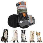 Eyein Dog Boots Paw Protector - Summer Hot Pavement Dual Adjustable & Washable Non-Slip Dog Shoes with Reflective Strip for Injured Paws, Breathable Dog Walking Boots for Small Medium Large Dogs（2pcs）