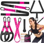 Home Resistance Training Kit, Suspension Trainer Straps with Adjustable Extension, Door Anchor, and Carry Bag – Strength Training Equipment for Full Body Bodyweight Workouts at Home or Outdoors