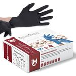 intelliMED Black Nitrile Gloves, Smooth Disposable Powder Free Examination Hand gloves, Multi-Purpose everyday usage, Superior Durability Surgical Gloves & General Gloves (Medium, Pack of 100 (Black))