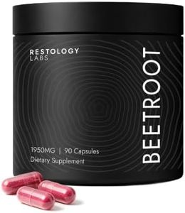 Restology Labs Organic Beetroot Capsules | 1950mg | Nitric Oxide, Circulation & Stamina Support, Made in USA - 90 Capsules, 30-Day Supply