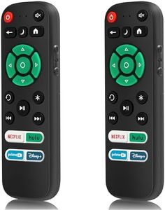 2 Pack Replacement Remote Control Only for Roku TV, Fit for TCL/Onn/Hisense/Element/Sharp/Philips/Westinghouse/Insignia/JVC/RCA/Hitachi/Sanyo Roku TV (Not for Roku Stick and Box)