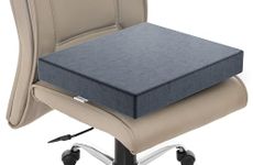 FOVERA Memory Foam Seat Cushion for Chair - for Office & Home Chair - Relieves Coccyx/Tailbone & Lower Back Pain, Offers for Comfortable Sitting (M - 16 x 16 Inch, Velvet Dark Grey)