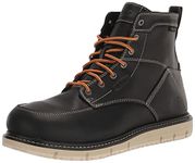 KEEN Utility Men’s CSA San Jose 6” Alloy Toe Waterproof Wedge Work Boots, Black/Off White, 9.5 Medium US