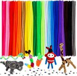 KRAFTMASTERS�100 PCS Pipe Cleaners Craft Supplies Multi-Color Chenille Stems for Art and Craft Projects Creative DIY Valentine's Day Decorations (12inch x 6mm)