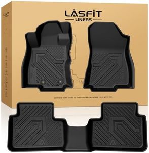 LASFIT Floor Mats for Subaru Forester Gas 2026 2025 (& 2026 Wilderness) | All Weather TPE Custom Fit Easy Clean Durable Floor Liners, 1st & 2nd Row Car Mats Accessories, Black