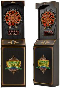 Arachnid Cricket Pro 650 Standing Electronic Dartboard with 24 Games, 132 Variations, and 6 Soft-Tip Darts Included, Brown,E650FS-BK3