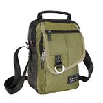 Vanlison Vertical Messenger Bag, Crossbody Bag, Shoulder Bag Work Satchel for iPad Tablet Kindle, A-army Green, Large