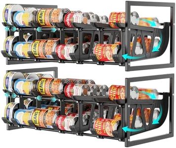 iSPECLE Pantry Can Organizer - Auto-Rolling, Expandable, Holds 120 Cans