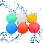 TWOO Aqua Bomb Water Balloons For Kids | Reusable Splashy Fun Water Balloons Perfect For Gifting | Games | Swimming Pool Parties | Beaches | Holi | Environment Friendly | Pack of 6