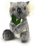 Australian Made AB14 Koala with Leaf Stuffed Soft Toy, Grey, 20 cm