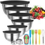 Menbyci 6 Pcs Mixing Bowls with Lid