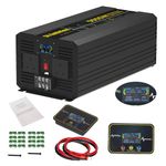 SL Euthtion 5000W/10000W(Peak) Pure Sine Wave Duty Car Power Inverter 50HZ 12V DC to 230/240V AC with LCD Display, USB Port, Wireless Remote Control（10M) for Car Home Laptop Truck