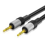 TNP Premium Gold Plated 3.5mm Audio Cable (10 Feet) - Male to Male AUX Auxiliary Stereo Headset Jack Adapter Wire Cord Plug Connector for iPhone iPod iPad, Android Smartphone Tablet, Home Car System