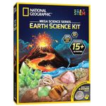 NATIONAL GEOGRAPHIC Earth Science Kit - Over 15 Science Experiments & STEM Activities for Kids, Includes Crystal Growing Kit, Volcano Science Kit
