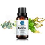 Breathe Essential Oil (30ML), Natural Organic Aromatherapy Blend Oil for Diffuser, Massage, Skin Care, Yoga, Sleep