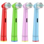 MAYCREATE® 4 Pack Kids Toothbrush Heads Compatible with Oral B Children Electric Toothbrush Head Replacement