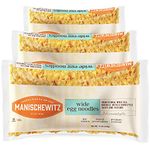 Manischewitz Traditional Wide Egg Noodles 340g (Pack of 3) | Homestyle Taste & Texture, Premium Enriched, Low Sodium, No Preservatives