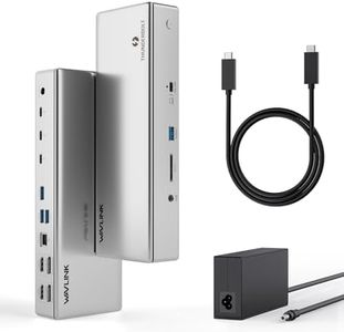 Thunderbolt 4 Dock, WAVLINK Docking Station with Quad 4K@60Hz Monitors, Four Thunderbolt 4 Ports, 98W PD, 2.5G RJ45 Ethernet, SD V4.0, 10Gbps USB3.1, for MacBook Pro/Air etc