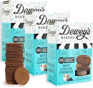 Dewey's Bakery Hot Cocoa Moravian Style Thin Cookies | Seasonal Flavor | No Artificial Flavors, Synthetic Colors or Preservatives | Baked in Small Batches | 9oz (Pack of 3)
