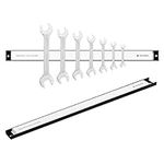 Navaris Set of 2 Strong Magnetic Tool Holders - 24 Inch Heavy Duty Garage Wall Holder Strip for Tools - Tool-Bar with Magnet for Screwdriver, Wrench