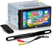 BOSS Audio Systems BCPA9690RC Car Audio Stereo System - Apple CarPlay, Android Auto, 6.75 Inch Double-Din Head Unit, Touchscreen, Bluetooth and Hands-Free Calling, Backup Camera, CD Player