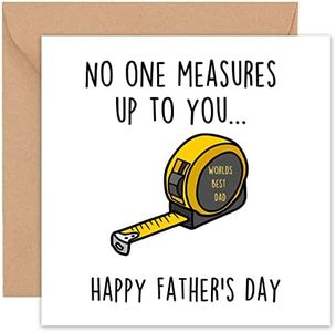 Fathers Day Card - Fathers Day Cards - Funny Fathers Day Card - Father's Father s Stepdad Stepfather Pop Husband - From Son Daughter Both Of Us - Cute Humour - 14cm…