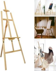 Künstler Staffelei - Professionelle Studio Staffelei A-Frame Floor Standing Staffelei Stativ für Malerei und Skizze, Künstler - Kiefer Holz - höhenverstellbar (175cm)