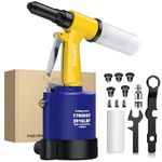 JUSTOOL Pneumatic Air Hydraulic Riveter Pulling Force Pop Riveter Air Rivet Gun for DIY, Automotive Use (Capacity 1780KGF)