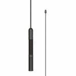 STEELBRAS CB Radio Antenna 1/4 Wave for 1998-2022 Harley Davidson Motorcycle, Flexible Rubber, Motorcycle Antenna (Chrome) (Black)