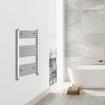 SKY BATHROOM 1000x450mm(HxW) Chrome Straight Central Heating Towel Rail HeatingTowel Radiator