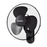 Schallen 16" 40cm Oscillating Wall Mounted Air Cool Fan with 3 Speed Settings, Timer & Remote Control (Black)