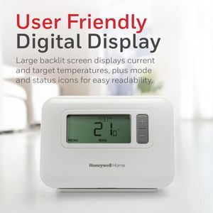 Honeywell T3R Wireless Thermostat – Programmable Digital Heating Control