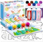 Ohuhu Washable Bingo Dabbers, 12 Colours Dot Markers (40 ml) for Toddler with 30 Pages Blank Activity Book, Non-Toxic Water-Based Dot Art Markers for Kids Children (3 Ages +) Preschool