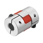 Sourcingmap Shaft Coupling 6mm to 8mm Bore L30xD20 Flexible Coupler Joint for Servo Stepped Motor