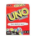 Mattel Games ​UNO Family Dice Game, with 6 Dice, 4 Dry Erase Boards and 4 Markers, Makes A Great Gift for 7 Year Olds and Up