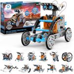 Sillbird STEM 12-in-1 Education Solar Robot Toys-190 Pieces DIY Building Toy Construction Science Experiment Engineering Kit for kids toys gifts for boys girls Aged 8 9 10 11 12+