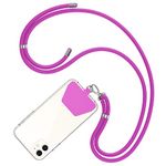 COCASES Crossbody Phone Lanyard Strap with Patch, Adjustable Nylon Neck Strap Necklace Phone Compatible with Most Smartphones (Purple)