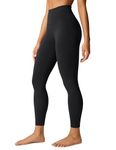 CRZ YOGA Womens Butterlift High Waisted Workout Leggings 25" - Pilates Gym Athletic Yoga Pants Buttery Soft Black Large