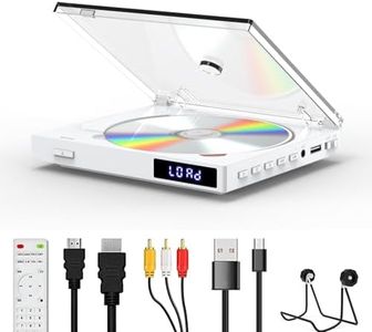 SHIWAKOTO Mini DVD Player for TV, Support HDMI/RCA/USB/Disc, HD DVD Players All Region Free Small Compact