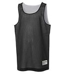 BlankT ATC PRO Youth Basketball Mesh Reversible Tank Top for Kids (Black/White, Large)