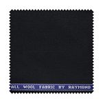 Raymond Merino All Wool Blended 3 Meters Fabric (Black, All weather Fabric, Wrinkle Free)