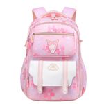 FunBlast School Backpack for Girls - Kawaii School Bag, Multifunctional Large Capacity Bag for Girls Kids, Elementary School Schoolbag for Girls, Travel Bag, Picnic Bag (45 X 30 X 20 CM) (Peach)