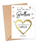 Pregnancy announcement card for best brother get promoted to uncle you're going to be an uncle scratch reveal new baby PA58