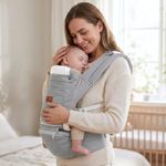R for Rabbit Upsy Daisy Ergo Baby Carrier for New Born | 8 in 1 Hip Seat Front and Back Carry Position Adjustable Straps Kangaroo Bags for 4 to 36 Months Kids Upto 15 Kg (Light Grey)